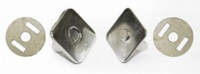  1020 Никель Кнопка магнитная 18мм (упаковка 100 штук)  ТриКатушки