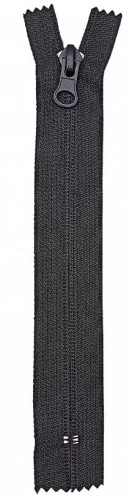  Молния спиральная(Витая) Т7 18 см н/р, РЕВЕРСИВНЫЕ №322 черный, ( уп.100 шт.)  ТриКатушки