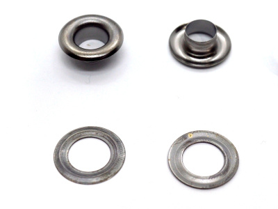  Люверсы №5 8мм сталь черный никель (уп 100 шт) "Proknopka"  ТриКатушки