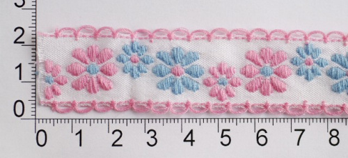  1672M Тесьма жаккард 24мм (намотка 9,5 метров)  ТриКатушки