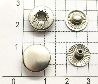  Кнопка Альфа 12,5мм сталь цв. Никель (уп 720 шт) Tals(Турция)  ТриКатушки