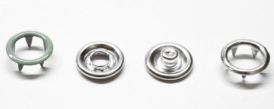  Кнопка Трикотажная (кольцо) 7,8 мм нержавейка, цв. 314 светло-серый (уп.1440 шт).  ТриКатушки