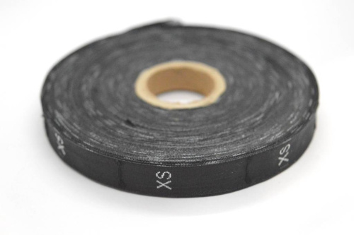  Размерник жаккард чёрный XS (рул 1000шт)  ТриКатушки