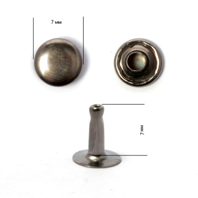  НЕРЖ. Хольнитены 7*7 черный никель (упак.50 шт.) "Proknopka"  ТриКатушки