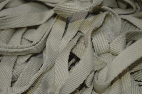  Шнур плоский полиэфирный 15мм (уп.100 м) цв 098 лён  ТриКатушки