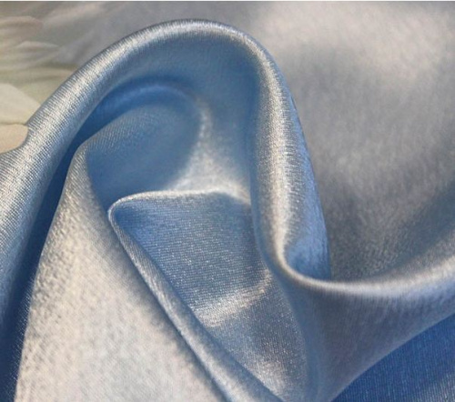  Ткань 2000 Крепсатин, ш.150см., №702 нежно-голубой (baby blue)  ТриКатушки