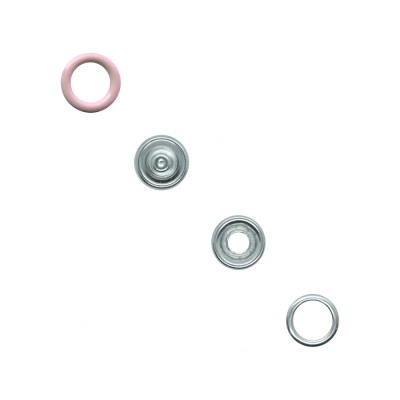  Кнопка рубашечная (кольцо) 9,5 мм - эмаль 136/1440 шт., цв. светло-розовый NS  ТриКатушки