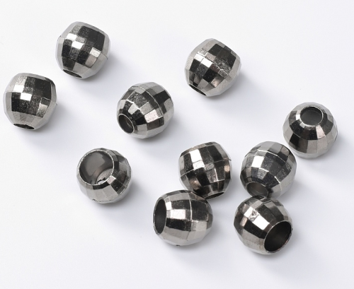  Наконечник для шнура (шар) арт.L2 цв.Черный Никель (уп.100/500шт)  ТриКатушки