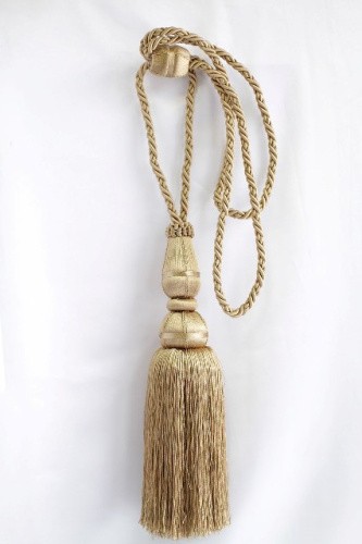  СА-9573-А3- кисть шторная цв.тёмное золото ( высота от основания 28см, со шнуром 66см )  ТриКатушки