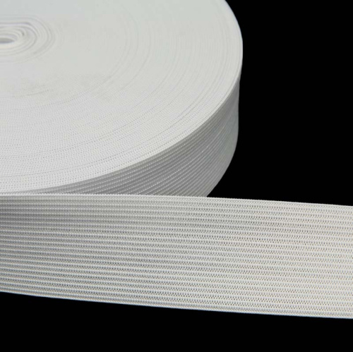  Резинка вязанная 40мм цв. белый (уп 40м)  ТриКатушки