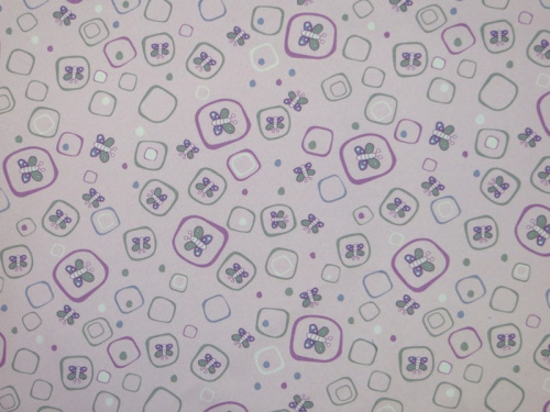  Ткань курточная детская  Дьюспо 240T WR PU цв.Butterflies-3 св. сиреневый 13-3405  ТриКатушки