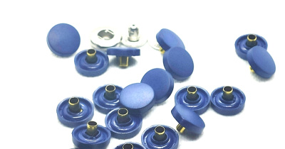  Кнопка с пластиковой крышкой 15 мм (уп. 20 шт)цв.569 Синий ProKnopka  ТриКатушки