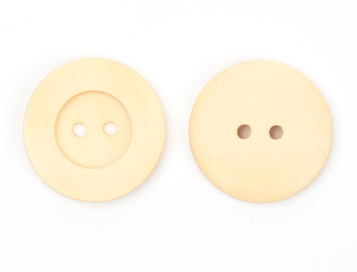  Пуговицы деревянные, арт. 0440, цв. Бежевый клён, 44L-28мм (уп.50 шт.)  ТриКатушки