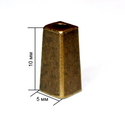  4505К антик концевик металл h=13мм (упаковка 500 штук)  ТриКатушки