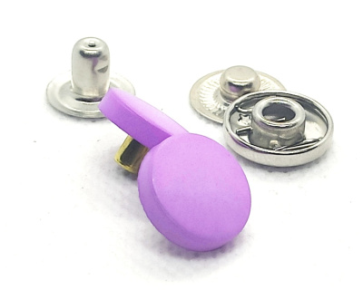  Кнопка с пластиковой крышкой 15 мм-№54 (уп. 20 шт)цв.414 Фиолетовый ProKnopka  ТриКатушки