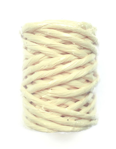  Шнур для упаковки "бумага" 5мм (упаковка 14 метров) цв. №03 молочный  ТриКатушки