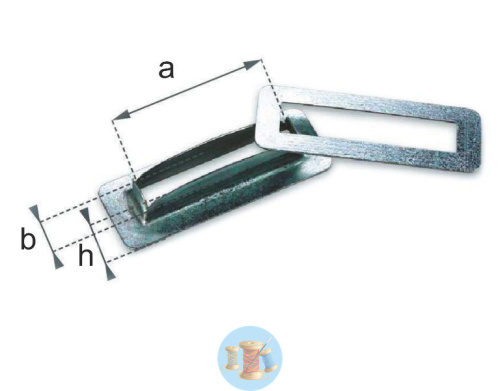  Розн.уп.Люверсы прямоугольные для тентов 27х8 мм( уп.10 шт.)  ТриКатушки