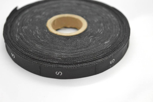  Размерник жаккард чёрный S (рул 1000шт)  ТриКатушки