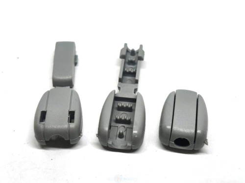  Концевик для шнура (Крокодильчик) 27101Н цв. Серый светлый (уп.50/500 шт)  ТриКатушки