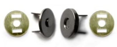  1001 Черный Никель  Кнопка магнитная 10мм (упаковка 400 штук)  ТриКатушки