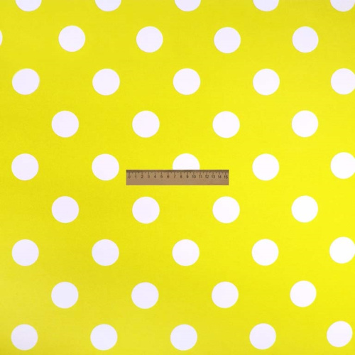  Ткань Кашибо горох 4,2см желтый/белый арт. 5053  ТриКатушки