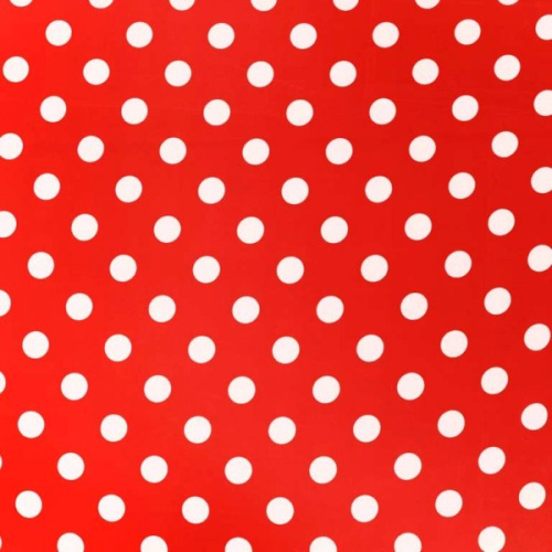  Ткань Кашибо горох 2,1см красный/белый арт.5053  ТриКатушки