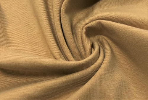  Ткань Кулирная гладь г/к с/л, 170гр.кв.м, 92% Хб + 8% лайкра, пенье, цв. Песок IS  ТриКатушки