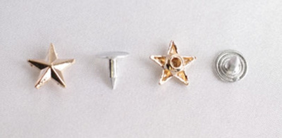  052-F золото Хольнитены декоративные "металл" 11мм (упаковка 500 штук)  ТриКатушки