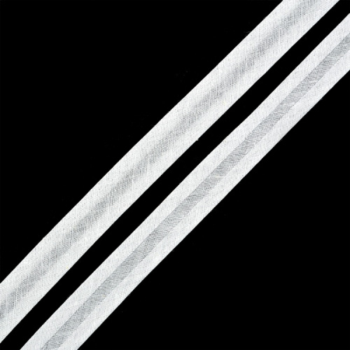  Косая бейка 100% хб 15мм (уп.144 ярда/131,6м) белая  ТриКатушки