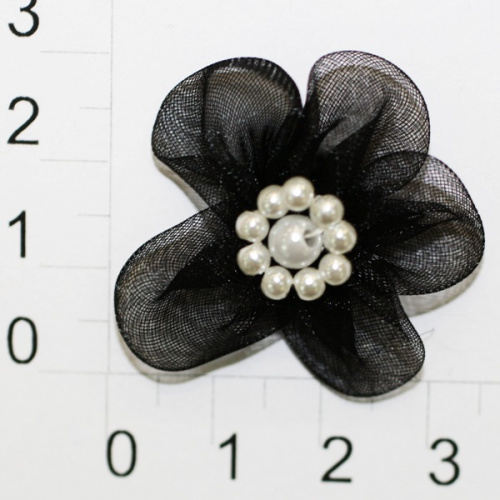  017 F пришивной элемент (упаковка 100 штук) черный  ТриКатушки