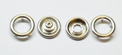  Кнопка кольцевая 17 мм (пальтовая) нерж. цв. Никель (уп.50 шт.) ProKnopka  ТриКатушки