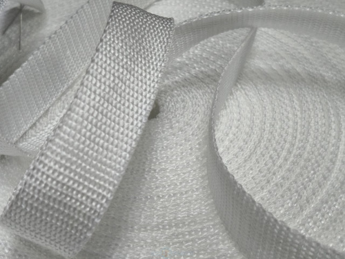  Стропа текстильная 25мм 13г/м цв.Белый (уп100м) Россия  ТриКатушки