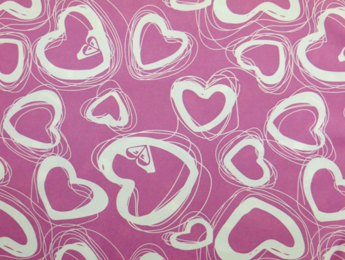  Ткань курточная детская  Дьюспо 240T WR PU цв.Hearts_Roxy_16-3118  ТриКатушки