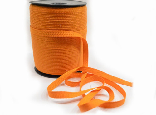  Лента киперная 10 мм. 100% п/э цв. 714/250 м Оранжевый  ТриКатушки