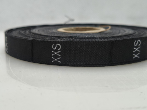  Размерник жаккард чёрный XXS (рул 1000шт)  ТриКатушки