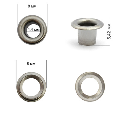  Люверсы №2 4мм сталь Черный Никель (уп 5000шт) NEW STAR  ТриКатушки