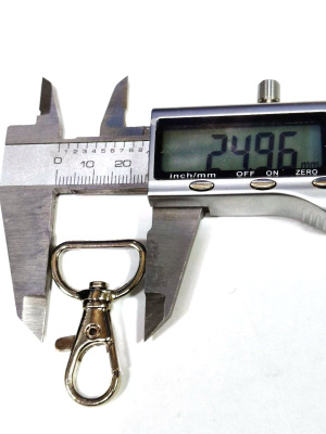  Карабин 20мм металл,поворотный цв. Никель (фас.10/100/200шт)  ТриКатушки