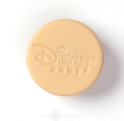  Пластиковая крышка с лого DISNEY (1 часть кнопки) №54/15мм цв. бежевый (уп 720шт)  ТриКатушки