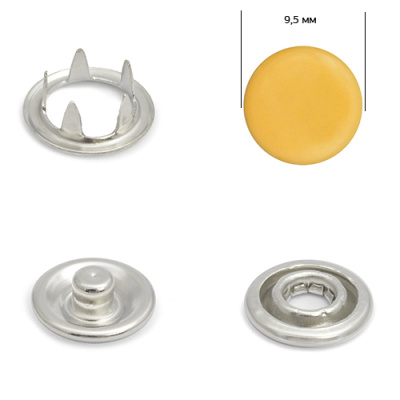  Кнопка рубашечная (закрытая) 9,5 мм - эмаль 113/1440 шт., цв. медовый  ТриКатушки
