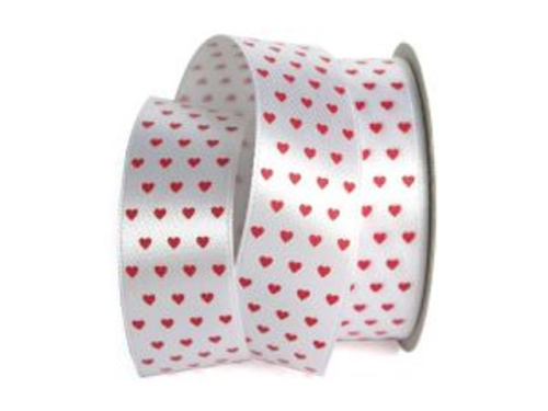  UT003-25-3001-095 Лента атласная с рисунком 25мм (рулон 20 ярдов = 18 метров)  ТриКатушки