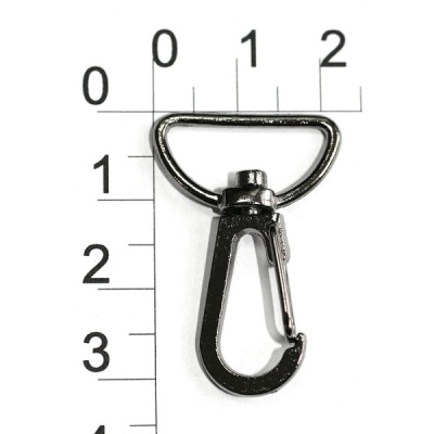  0022 Черный Никель Карабин металлический 19мм (фас.10/ 100 штук)  ТриКатушки