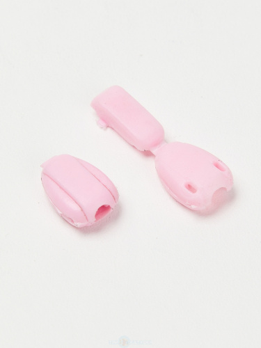  Концевик для шнура (Крокодильчик) №2 цв. Розовый Светлый (уп.50/500 шт)  ТриКатушки