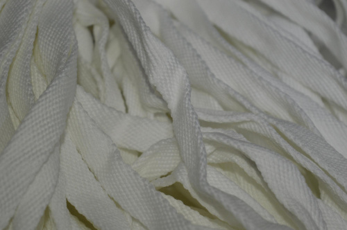  Шнур плоский полиэфирный 15мм (уп.100 м) цв. белый  ТриКатушки