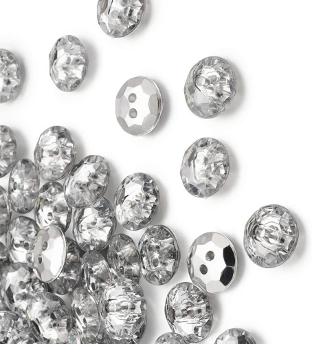  Пуговицы-кристалл "Страза" HD08 L28-18мм (уп.500шт.)  ТриКатушки