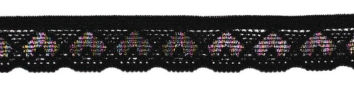  5468 черный резинка бельевая 15мм (намотка 144 ярда = 131,7 метра)  ТриКатушки
