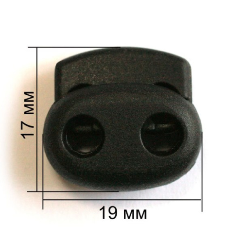  3131 черный Фиксатор пластик (упаковка 500 штук)  ТриКатушки