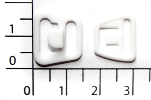  09С белый 10мм Застежки пластик для бюстгальтера (упаковка 1000 штук)  ТриКатушки