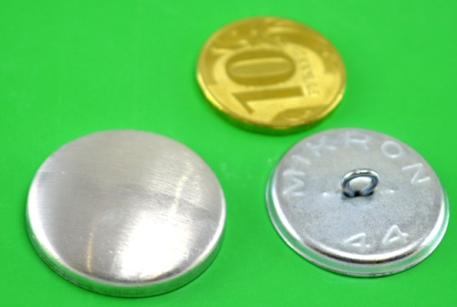  Пуговицы для обтяжки пуговиц №44 (28мм) СТАЛЬ (уп 250шт)  ТриКатушки