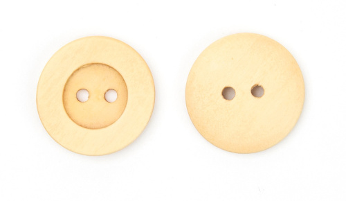  Пуговицы деревянные, арт. 0440, цв. Бежевый клён, 40L-25мм (уп.50 шт.)  ТриКатушки