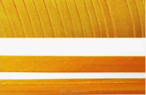  Косая бейка атласная 15 мм 144 ярд.(132м) № 114 Желто-оранжевый  ТриКатушки